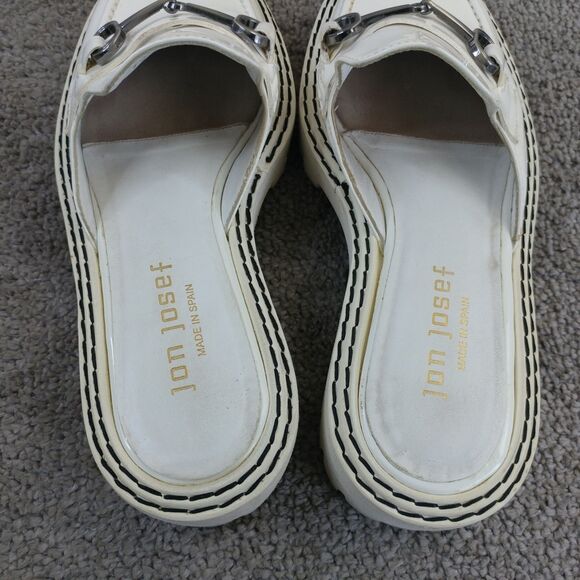 Jon Josef Platform Loafers Womens Size 35 EU White Patent Leather Slip On Spain - Picture 11 of 12